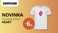 Shopujem.sk -6 % na tričko Heart