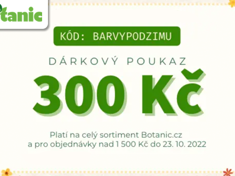Botanic.cz Sleva 300 Kč
