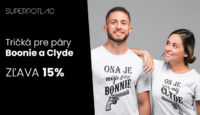 SuperPotlač.sk Sleva 15% na trička pro páry Boonie a Clyde